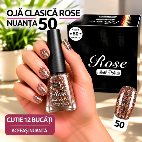 Ojă Clasică Rose Engros - Nuanța 50 - Cutie 12 Bucăți
