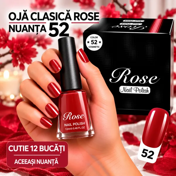Ojă Clasică Rose Engros - Nuanța 52 - Cutie 12 Bucăți