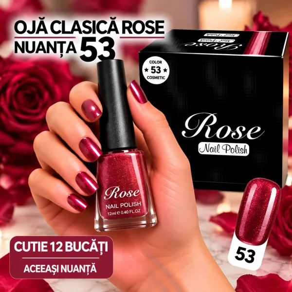 Ojă Clasică Rose Engros - Nuanța 53 - Cutie 12 Bucăți