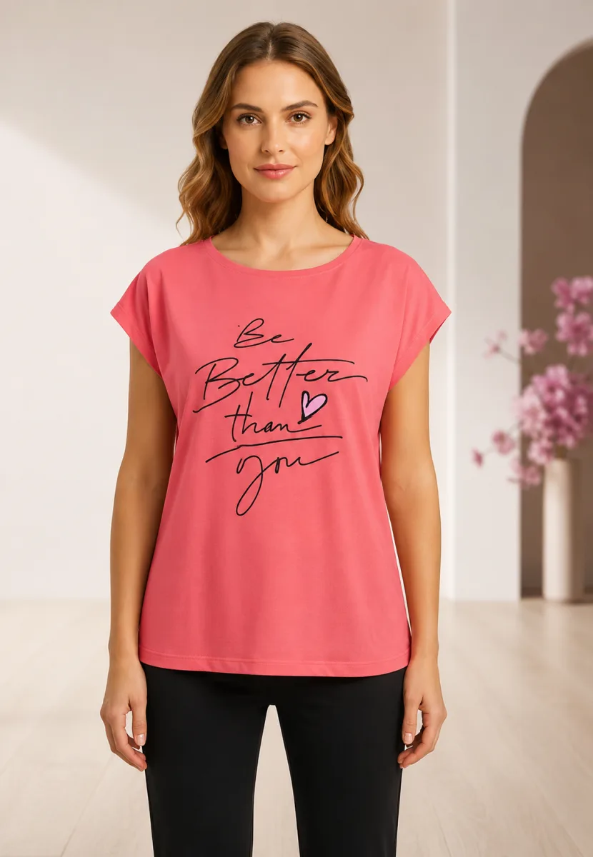Tricou dama Serena  ,culoarea Roz,Engros — Imaginea 1