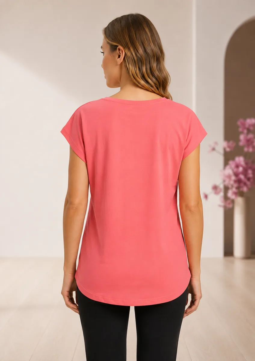 Tricou dama Serena  ,culoarea Roz,Engros — Imaginea 2