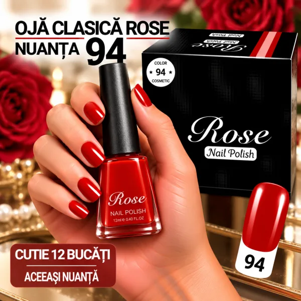 Ojă Clasică Rose Engros - Nuanța 94 - Cutie 12 Bucăți