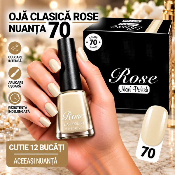 Ojă Clasică Rose Engros - Nuanța 70 - Cutie 12 Bucăți