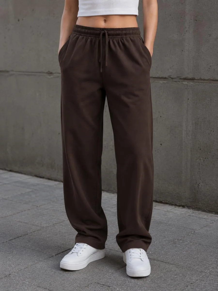 Pantaloni de trening dama Serena ,culoarea maro, Engros — Imaginea 1