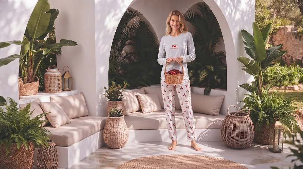 Pijama dama Serena cu maneca lunga si pantalon lung,Engros — Image 2