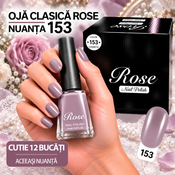 Ojă clasică - Rose Nail Polish, nuanța 153 Engros