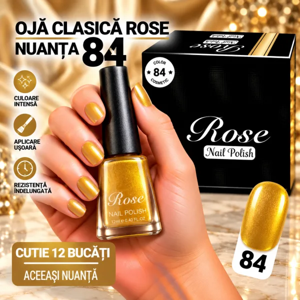 Ojă Clasică Rose Engros - Nuanța 84 - Cutie 12 Bucăți
