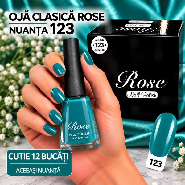 Ojă Clasică Rose Engros - Nuanța 123 - Cutie 12 Bucăți
