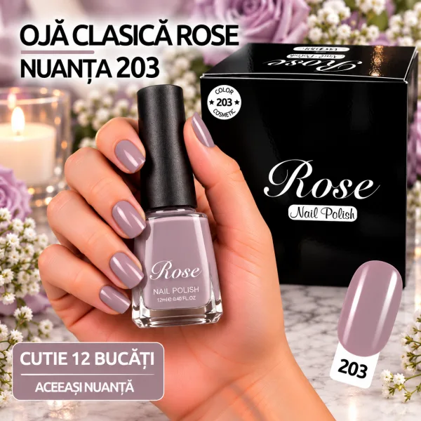 Ojă clasică - Rose Nail Polish, nuanța 203 Engros
