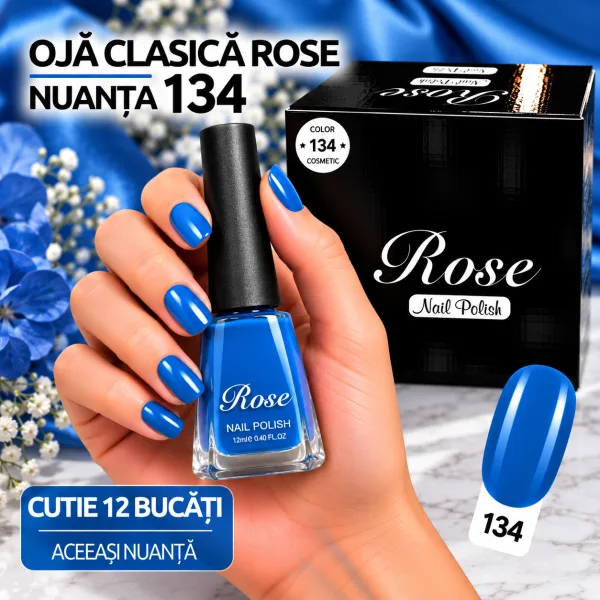 Ojă Clasică Rose 12 ml Engros - Nuanța 134 - Cutie 12 Bucăți