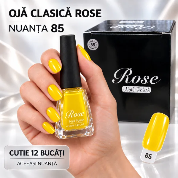 Ojă Clasică Rose Engros - Nuanța 85 - Cutie 12 Bucăți