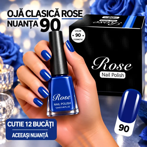 Ojă Clasică Rose Engros - Nuanța 90 - Cutie 12 Bucăți