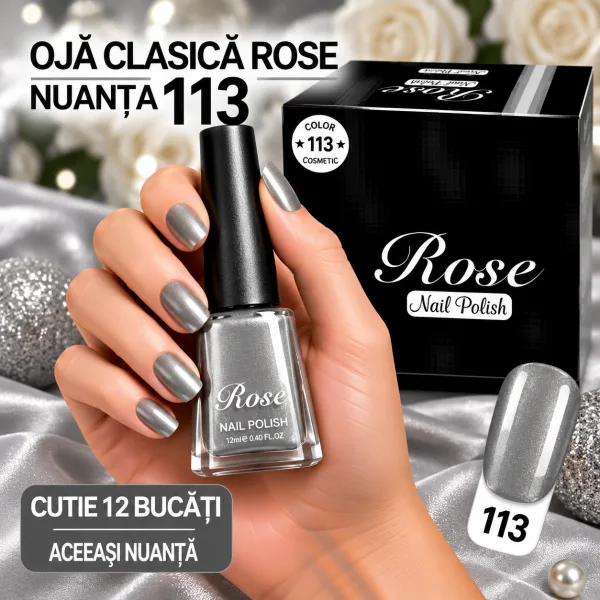 Ojă Clasică Rose Engros - Nuanța 113 - Cutie 12 Bucăți
