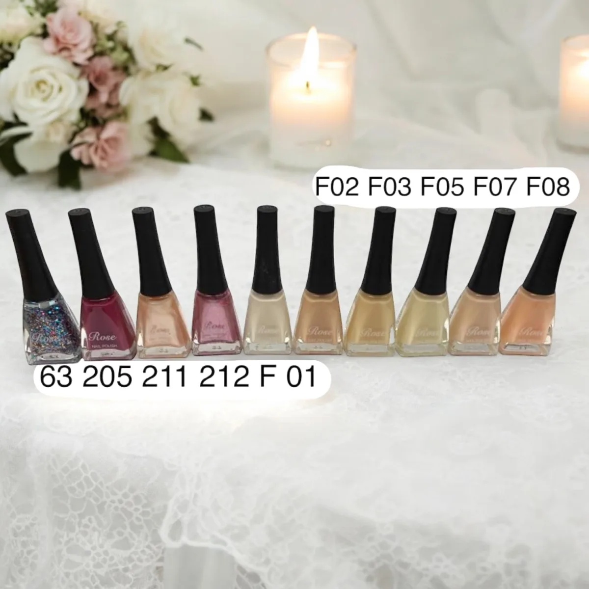 Ojă clasică Rose Engros - Paletar 17 - Set 12 bucăți — Image 1