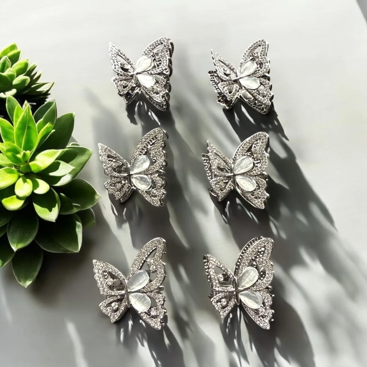 Set 12 clești de păr fluture din metal auriu G214 En Gros — Görsel 3