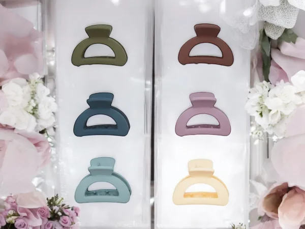 Set Clești de Păr din silicon Moderni cu Finisaj Mat, Set de 12 Bucăți (Diverse Culori) En Gros