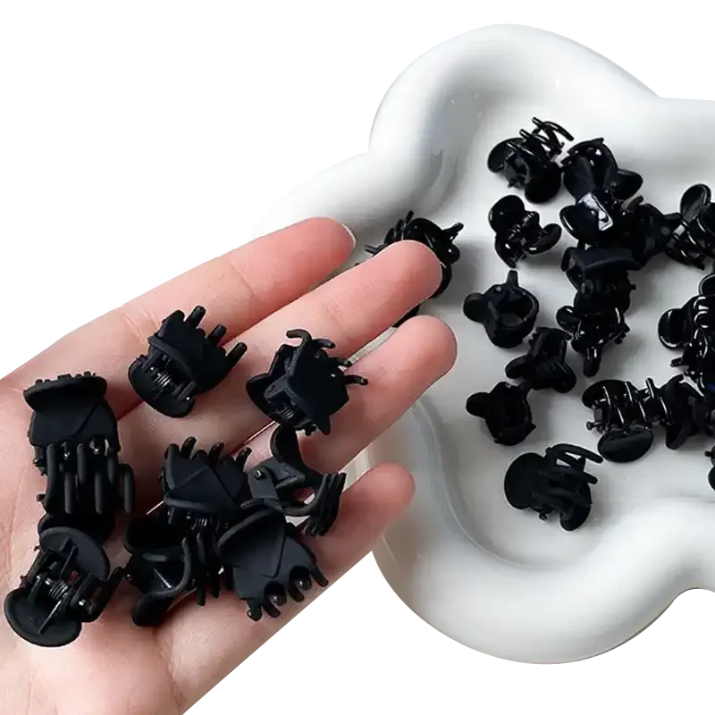 Clestisori de par negri cod D87 set 100 bucati modele mixte mate pentru uz zilnic si coafuri rapide Angro — Image 2