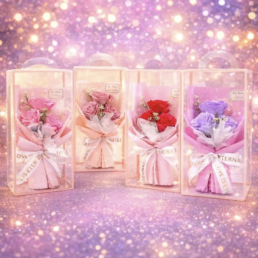 Buchet de săpun cu flori artificiale, en-gros - E141 — Görsel 1