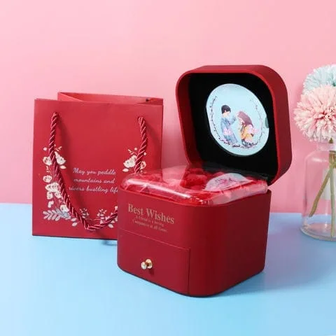 Set cadou cu sertar, trandafiri din săpun și felicitare en-gros - E395 — Görsel 6