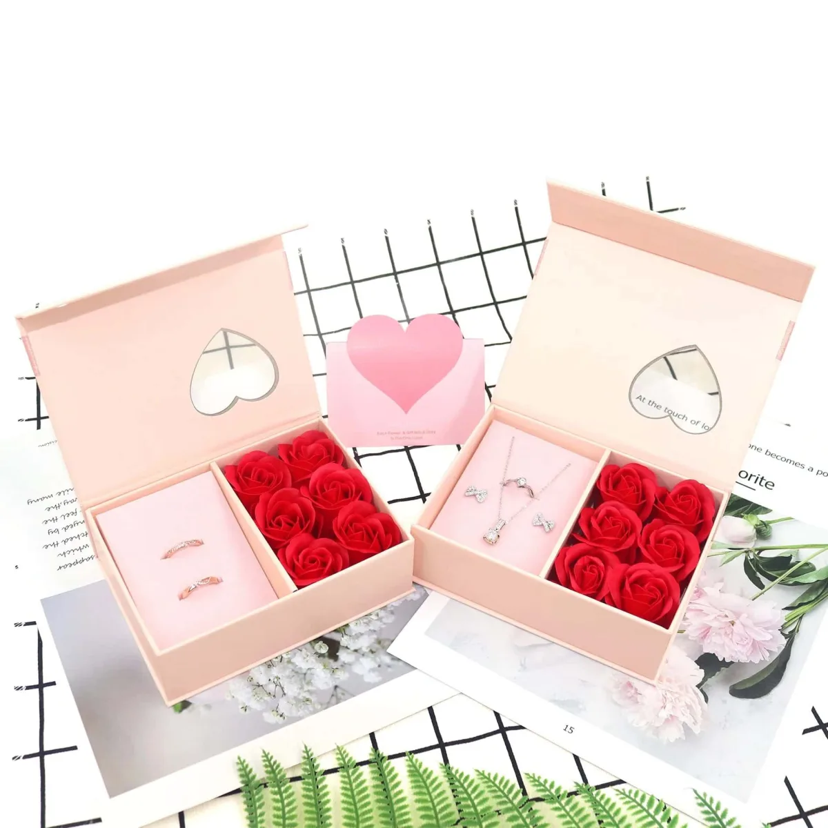 Cutie Forever Love cu 6 trandafiri din săpun, en-gros - E393 — Imaginea 3