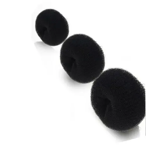 Burete Pentru Coc MIC - Accesoriu Coafură Tip Gogoșar, Negru/Șaten/Bej En Gros — Görsel 8