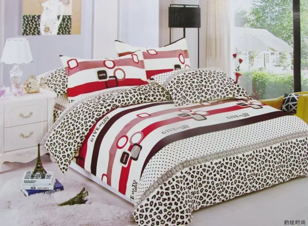 Lenjerie de pat finet 4 piese angro - animal print - H798