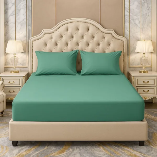 Lenjerie de pat finet verde albastru 150×200 set 3 piese verde-albastru (cod H810) Angro