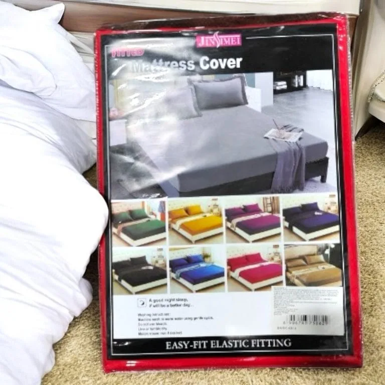 Lenjerie de pat finet rosu cu elastic 150×200 set complet (cod H814) En Gros — Imaginea 3