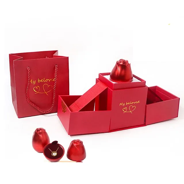 Cutie trandafir metalizat pentru bijuterii, en-gros - E388 — Imaginea 4