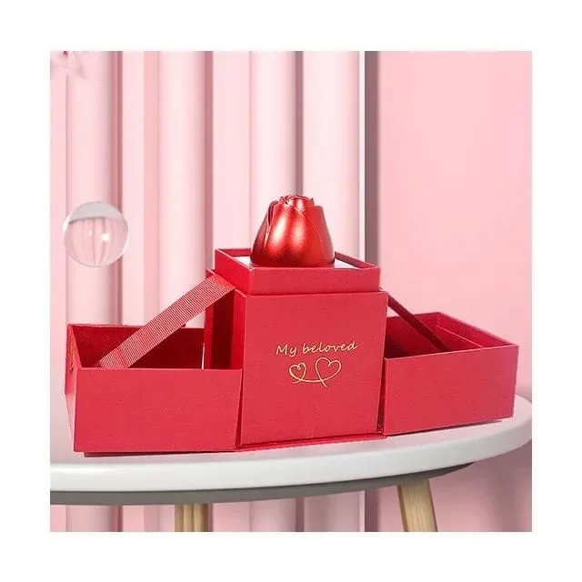 Cutie trandafir metalizat pentru bijuterii, en-gros - E388 — Imaginea 5