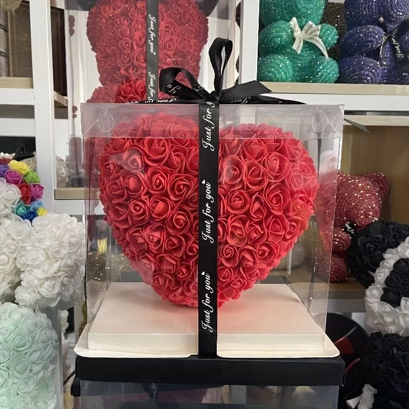 Inimă cu trandafiri din spumă PE 20×18 cm, en-gros - I435 — Imaginea 3