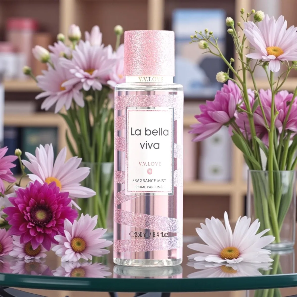 Spray de corp femei cu aromă florală și delicată - Mist Pink Elegance 250 ml Angro — Görsel 1