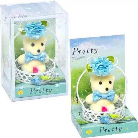 Ursuleț cu flori pe leagăn, 11,3 cm, en-gros - I495 — Image 2
