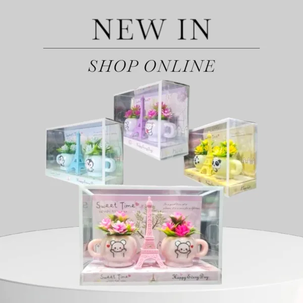 Aranjament floral cu cești Eiffel, en-gros - I498