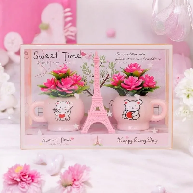 Aranjament floral cu cești Eiffel, en-gros - I498 — Görsel 2