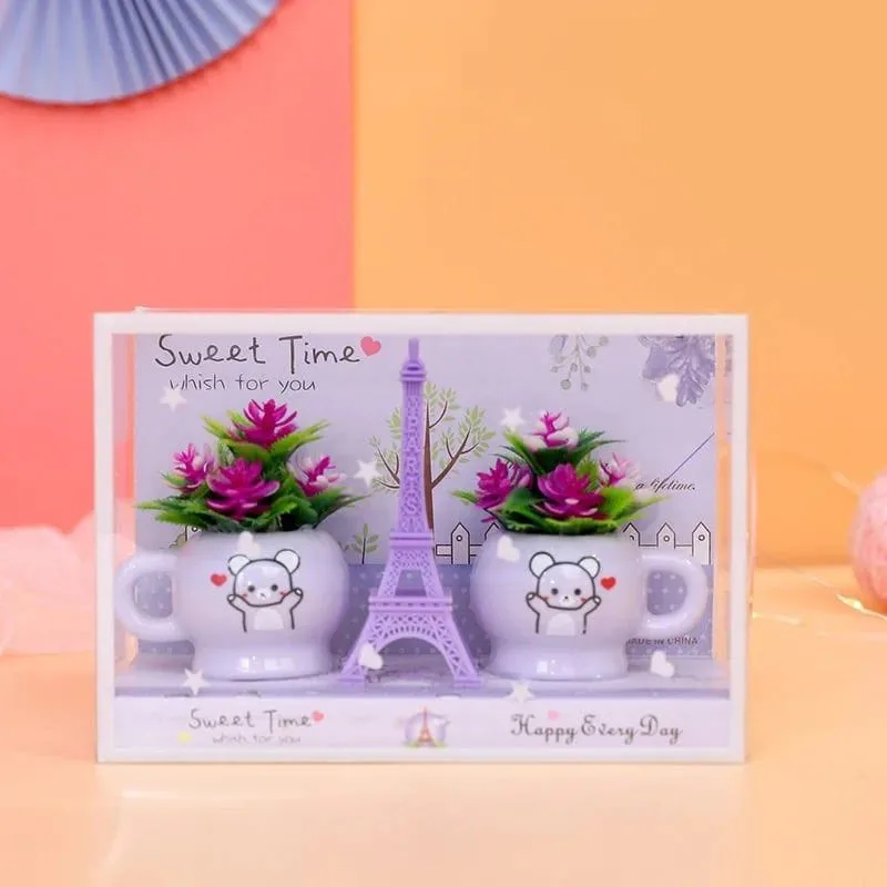 Aranjament floral cu cești Eiffel, en-gros - I498 — Görsel 5