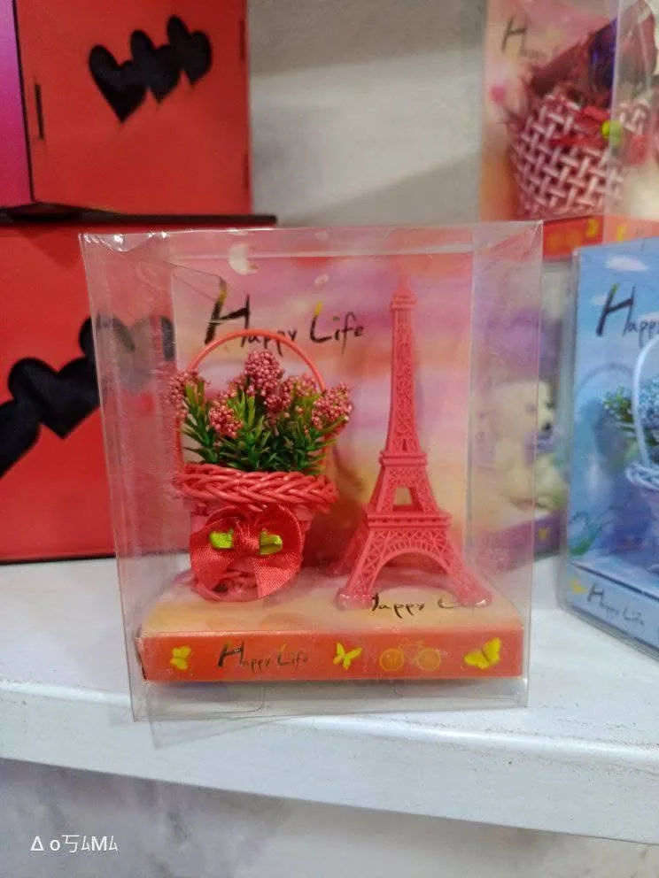 Coșuleț cu flori artificiale Eiffel, en-gros - I501 — Image 4