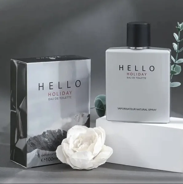 Parfum eau de toilette 100 ml cu design argintiu elegant pentru cadou Engros