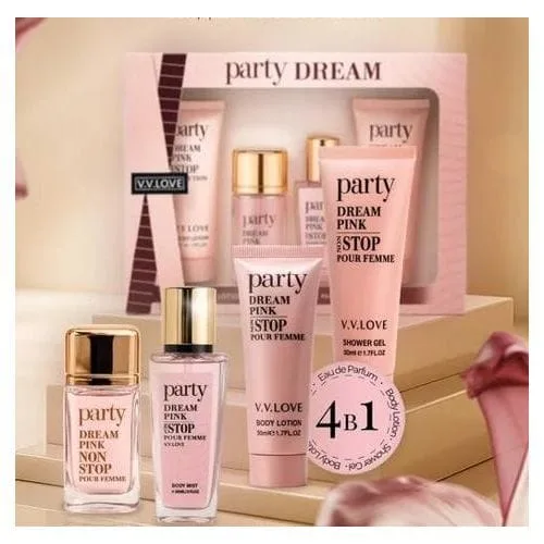Set cadou parfum 4 piese ambalaj roz elegant pentru femei En-Gross — Görsel 2