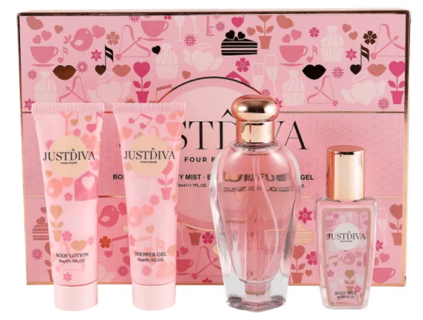 Set cadou parfum femei cu body mist, lotiune si gel de dus VL1034 En Gros