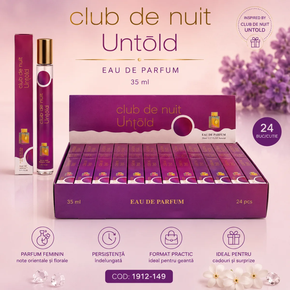Parfum 35 ml cu Aromă Orientală - Cod 1912-149 Engros — Imaginea 1