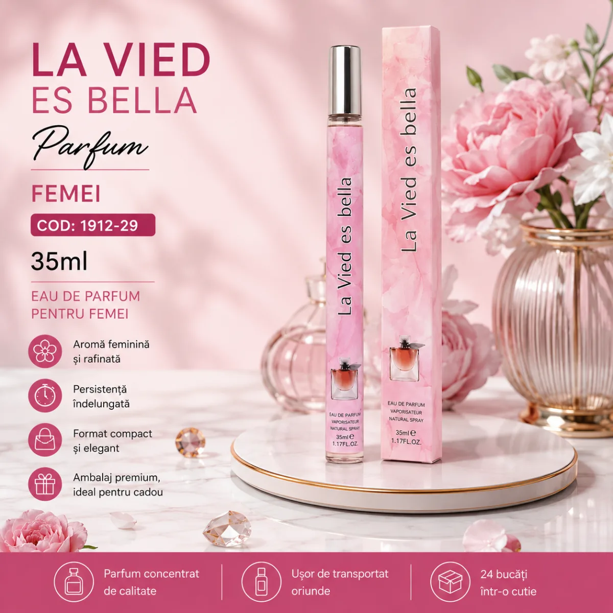 Parfum Damă 35 ml - Cod 1912-29 - 24 Buc/Cutie En-Gross — Görsel 1