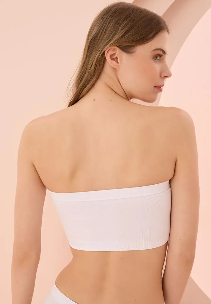 Bustieră modelatoare fără bretele , Engros, ALB — Görsel 2