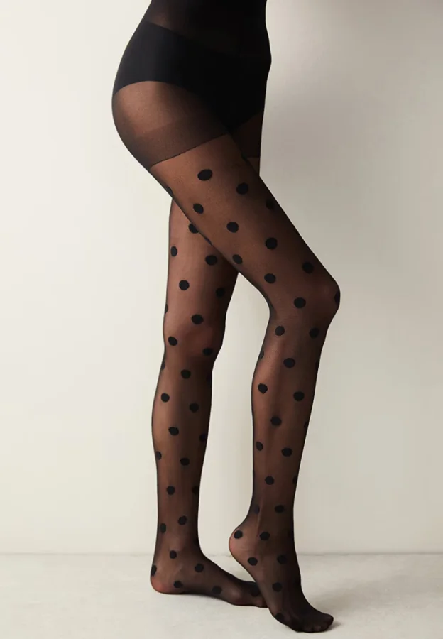 Dres Penti ,,Big Dots'' 30 DEN – Negru, Model cu Buline Mari ,Engros