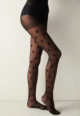 Dres Penti ,,Big Dots'' 30 DEN – Negru, Model cu Buline Mari ,Engros