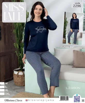Pijama dama din lisbon, " BEAUTIFUL ",Culoare negru,En-gros