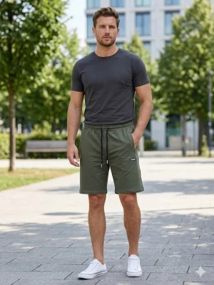 Pantaloni Scurți Bărbați,culoare Kaki , Engros