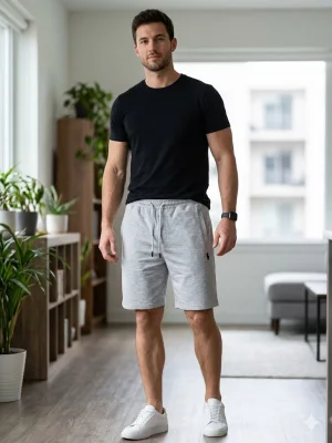 Pantaloni Scurți Bărbați,culoare Gri , Engros