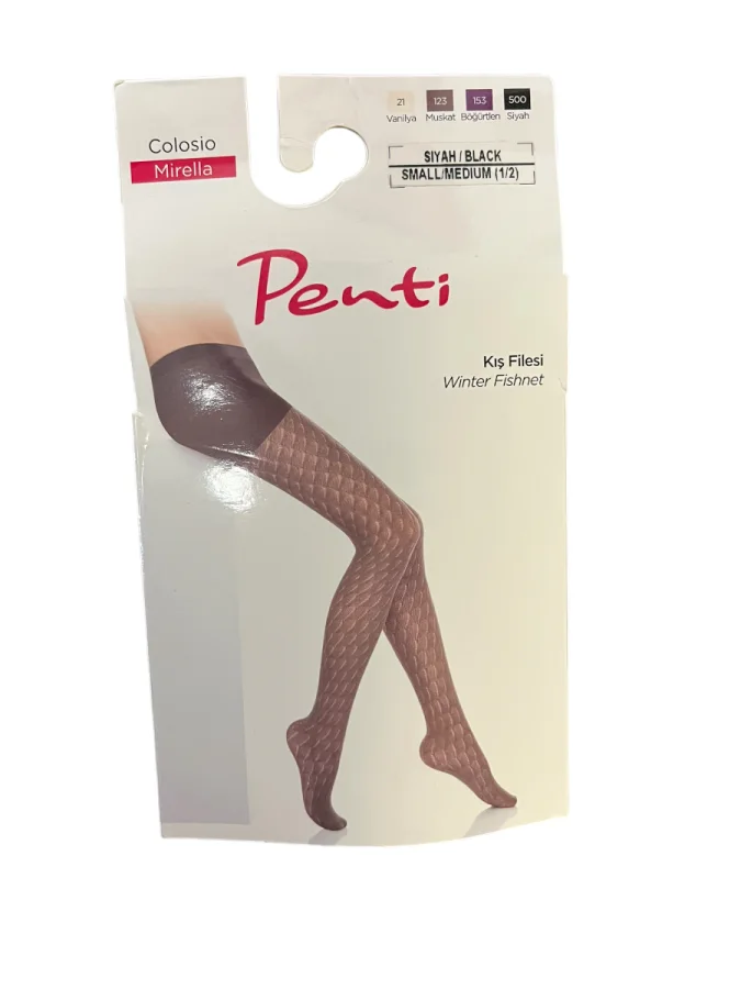 Dres damă Penti Colosio „Mirella”- Model croșetat cu plasă groasă, Culoare negru , Engros