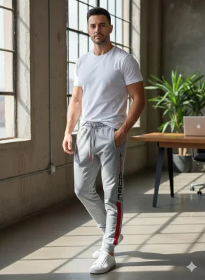 Pantaloni de sport barbat ,culoare gri,Engros